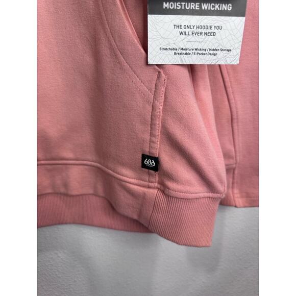 NWT 686 Pink Everywhere Performance Double Knit Hoodie XS - Picture 5 of 7